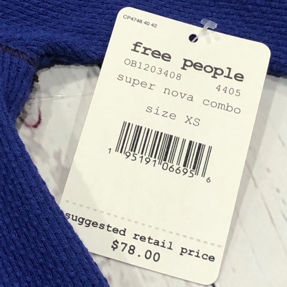 FREE PEOPLE Thermal In The Mix Cuff Top Size XS - Picture 4 of 8